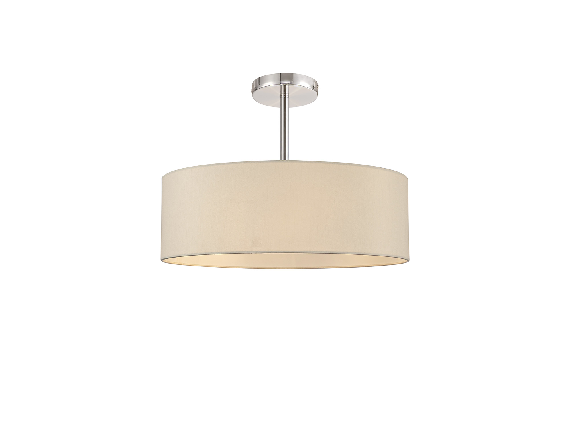 DK0722  Baymont 45cm Semi Flush 5 Light Polished Chrome, Ivory Pearl